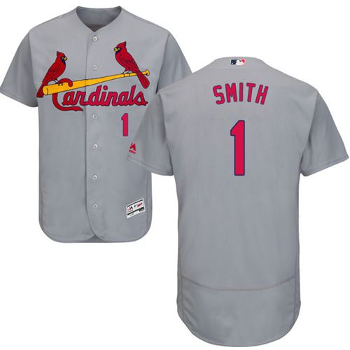 St.Louis Cardinals #1 Ozzie Smith Grey Flexbase Authentic Collection Stitched Jersey Men's cheap jerseys for sale - CheapJerseys.Shop