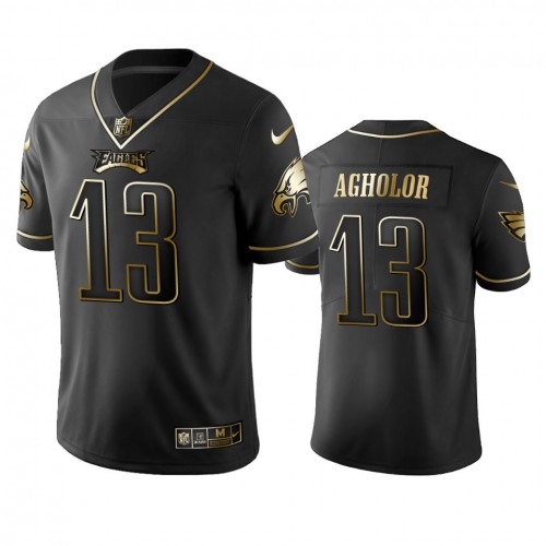 Philadelphia Eagles #13 Nelson Agholor Black Golden Limited Edition Stitched Jersey Men's cheap jerseys for sale - CheapJerseys.Shop