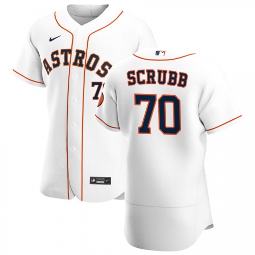 Houston Houston Astros #70 Andre Scrubb Men's White Home 2020 Authentic Player Jersey Men's cheap jerseys for sale - CheapJerseys.Shop