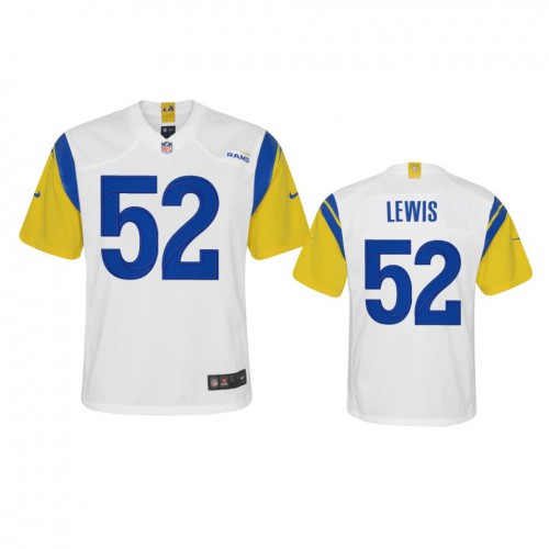 Los Angeles Los Angeles Rams #52 Terrell Lewis Youth Alternate Game Jersey - White Youth cheap jerseys for sale - CheapJerseys.Shop