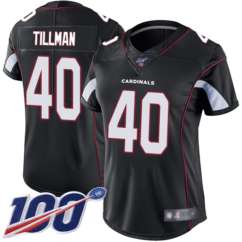 Cardinals #40 Pat Tillman Black Alternate Women's Stitched 100th Season Vapor Limited Jersey cheap jerseys for sale - CheapJerseys.Shop