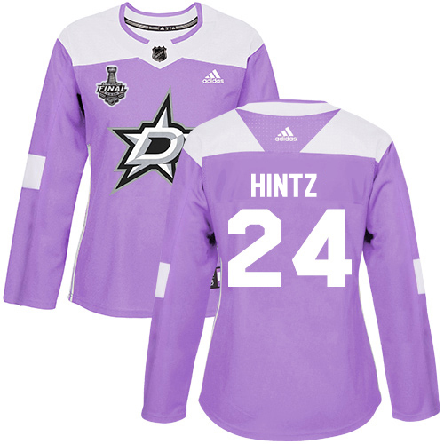 Dallas Stars #24 Roope Hintz Purple Authentic Fights Cancer Women's 2020 Stanley Cup Final Stitched Jersey Womens cheap jerseys for sale - CheapJerseys.Shop