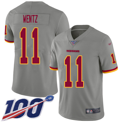 Washington Commanders #11 Carson Wentz Gray Men's Stitched Limited Inverted Legend Jersey Men's cheap jerseys for sale - CheapJerseys.Shop