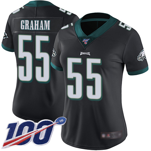 Eagles #55 Brandon Graham Black Alternate Women's Stitched 100th Season Vapor Limited Jersey cheap jerseys for sale - CheapJerseys.Shop