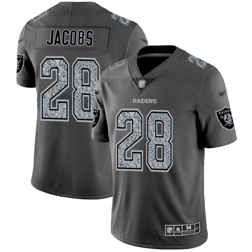 Raiders #28 Josh Jacobs Gray Static Men's Stitched Vapor Untouchable Limited Jersey cheap jerseys for sale - CheapJerseys.Shop