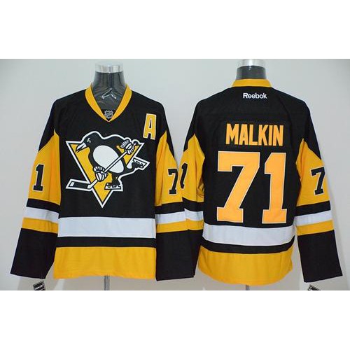 Pittsburgh Penguins #71 Evgeni Malkin Black Alternate Stitched Jersey Men's cheap jerseys for sale - CheapJerseys.Shop