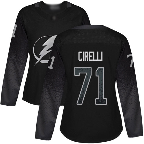Tampa Bay Lightning #71 Anthony Cirelli Black Alternate Authentic Women's Stitched Jersey Womens cheap jerseys for sale - CheapJerseys.Shop