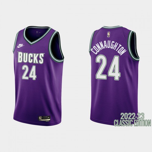 Milwaukee Milwaukee Bucks #24 Pat Connaughton Purple Mens 2022-23 Classic Edition Jersey Mens cheap jerseys for sale - CheapJerseys.Shop