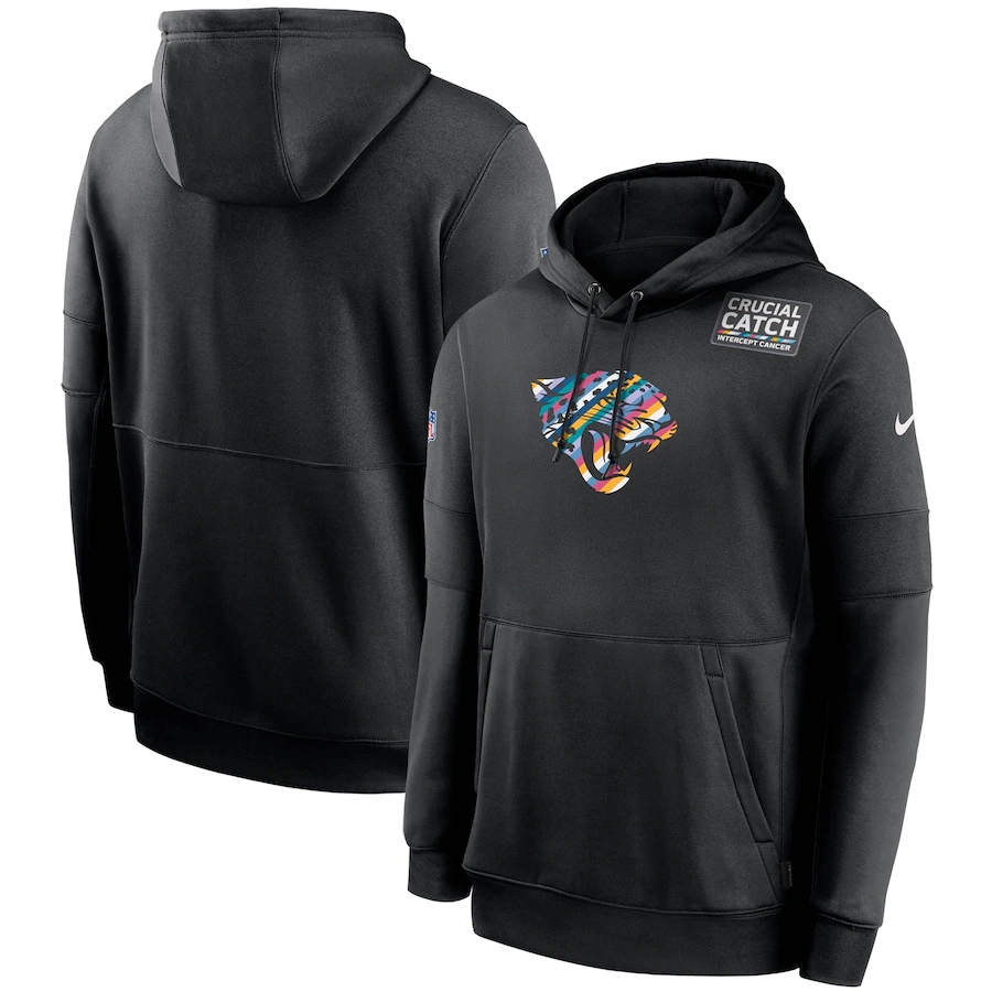 Jacksonville Jaguars 2020 Crucial Catch Sideline Performance Pullover Hoodie Black cheap jerseys for sale - CheapJerseys.Shop