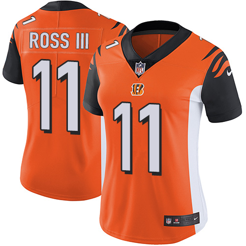 Cincinnati Bengals #11 John Ross III Orange Alternate Women's Stitched Vapor Untouchable Limited Jersey Womens cheap jerseys for sale - CheapJerseys.Shop