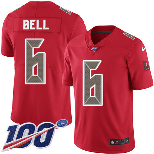 Tampa Bay Buccaneers #6 Le'Veon Bell Red Youth Stitched Limited Rush 100th Season Jersey Youth cheap jerseys for sale - CheapJerseys.Shop