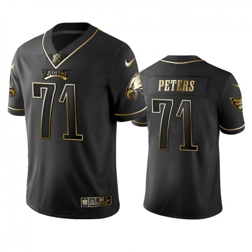 Philadelphia Eagles #71 Jason Peters Black Golden Limited Edition Stitched Jersey Men's cheap jerseys for sale - CheapJerseys.Shop