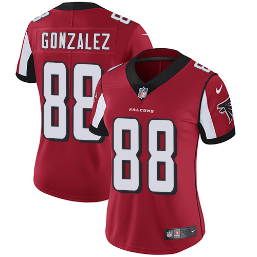 Atlanta Falcons #88 Tony Gonzalez Red Team Color Women's Stitched Vapor Untouchable Limited Jersey Womens cheap jerseys for sale - CheapJerseys.Shop
