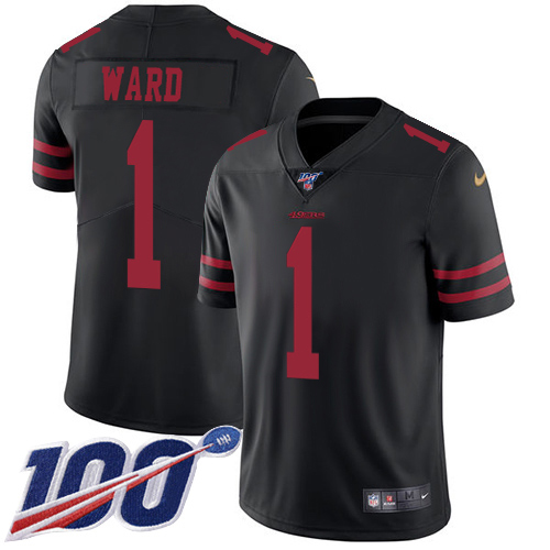 49ers #1 Jimmie Ward Black Alternate Men's Stitched 100th Season Vapor Limited Jersey cheap jerseys for sale - CheapJerseys.Shop