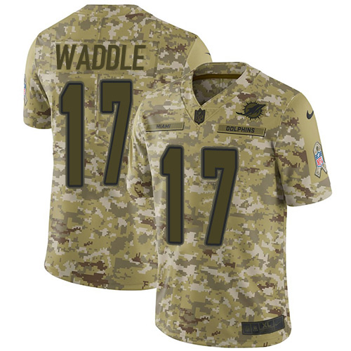 Dolphins #17 Jaylen Waddle Camo Youth Stitched Limited 2018 Salute To Service Jersey cheap jerseys for sale - CheapJerseys.Shop