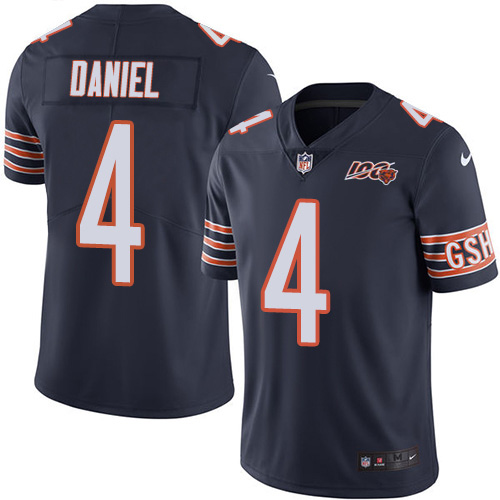 Chicago Bears #4 Chase Daniel Navy Blue Team Color Men's 100th Season Stitched Vapor Untouchable Limited Jersey Men's cheap jerseys for sale - CheapJerseys.Shop