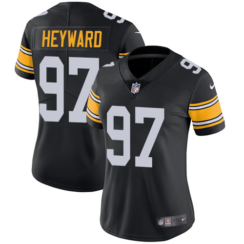 Pittsburgh Steelers #97 Cameron Heyward Black Alternate Women's Stitched Vapor Untouchable Limited Jersey Womens cheap jerseys for sale - CheapJerseys.Shop