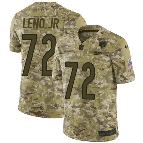 Chicago Bears #72 Charles Leno Jr Camo Youth Stitched Limited 2018 Salute to Service Jersey Youth cheap jerseys for sale - CheapJerseys.Shop