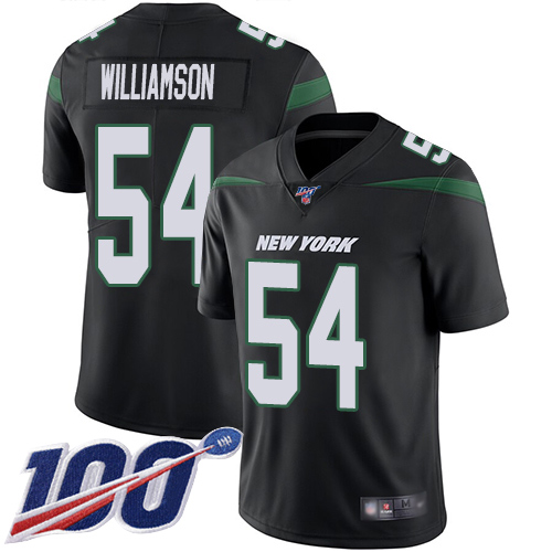 New York Jets #54 Avery Williamson Black Alternate Men's Stitched 100th Season Vapor Limited Jersey Men's cheap jerseys for sale - CheapJerseys.Shop