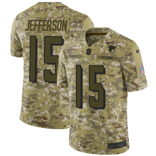Falcons #15 Van Jefferson Camo Men's Stitched Limited 2018 Salute To Service Jersey cheap jerseys for sale - CheapJerseys.Shop