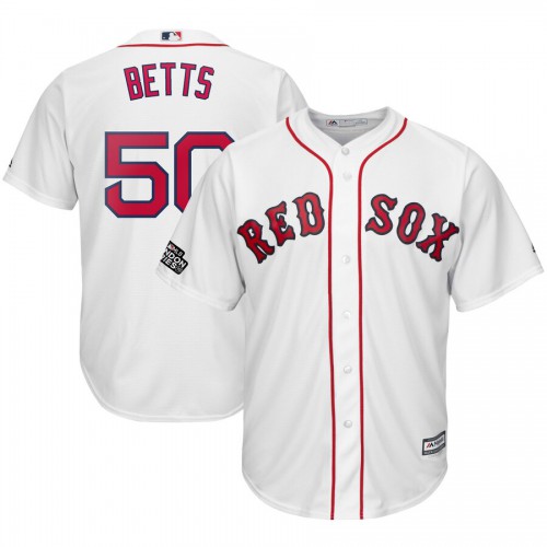 Boston Boston Red Sox #50 Mookie Betts Majestic 2019 London Series Cool Base Player Jersey White Men's cheap jerseys for sale - CheapJerseys.Shop