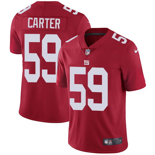 New York Giants #59 Lorenzo Carter Red Alternate Men's Stitched Vapor Untouchable Limited Jersey Men's cheap jerseys for sale - CheapJerseys.Shop