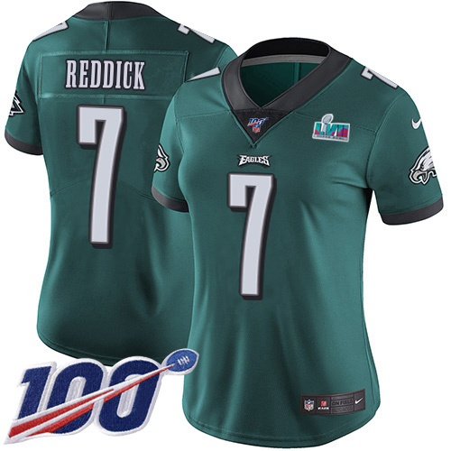 Eagles #7 Haason Reddick Green Team Color Super Bowl LVII Patch Women's Stitched 100th Season Vapor Untouchable Limited Jersey cheap jerseys for sale - CheapJerseys.Shop