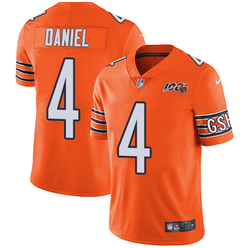 Chicago Bears #4 Chase Daniel Orange Men's 100th Season Stitched Limited Rush Jersey Men's cheap jerseys for sale - CheapJerseys.Shop