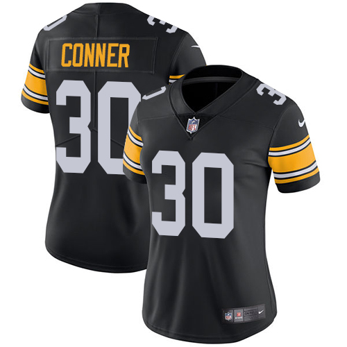 Pittsburgh Steelers #30 James Conner Black Alternate Women's Stitched Vapor Untouchable Limited Jersey Womens cheap jerseys for sale - CheapJerseys.Shop