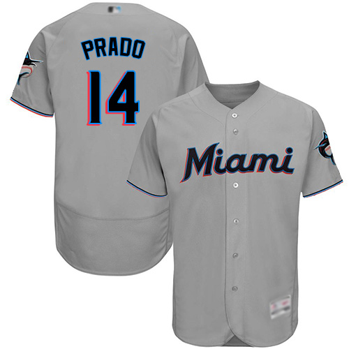 Miami Marlins #14 Martin Prado Grey Flexbase Authentic Collection Stitched Jersey Men's cheap jerseys for sale - CheapJerseys.Shop
