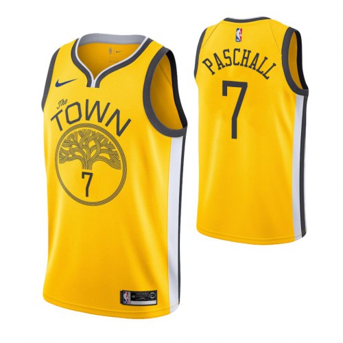 Golden State Warriors #7 Eric Paschall Earned Edition Gold Jersey Mens cheap jerseys for sale - CheapJerseys.Shop