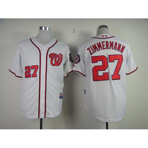 Washington Nationals #27 Jordan Zimmermann White Cool Base Stitched Jersey Men's cheap jerseys for sale - CheapJerseys.Shop