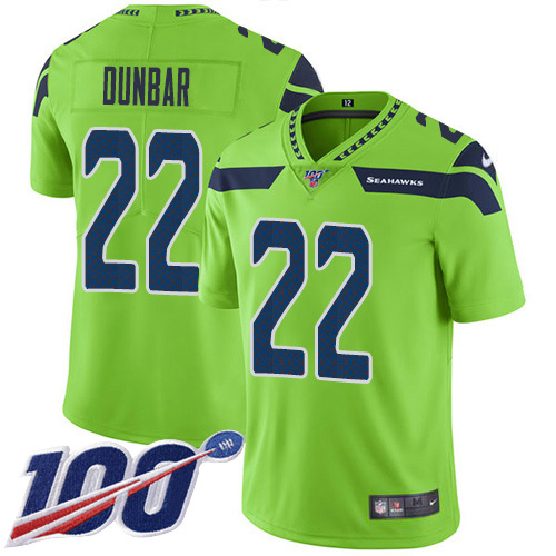 Seattle Seahawks #22 Quinton Dunbar Green Youth Stitched Limited Rush 100th Season Jersey Youth cheap jerseys for sale - CheapJerseys.Shop