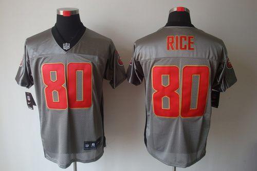 49ers #80 Jerry Rice Grey Shadow Men's Stitched Elite Jersey cheap jerseys for sale - CheapJerseys.Shop