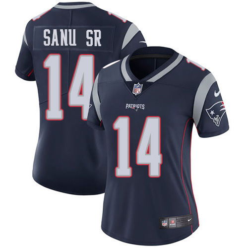 New England Patriots #14 Mohamed Sanu Sr Navy Blue Team Color Women's Stitched Vapor Untouchable Limited Jersey Womens cheap jerseys for sale - CheapJerseys.Shop