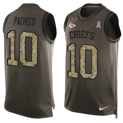 Chiefs #10 Isiah Pacheco Green Men's Stitched Limited Salute To Service Tank Top Jersey cheap jerseys for sale - CheapJerseys.Shop