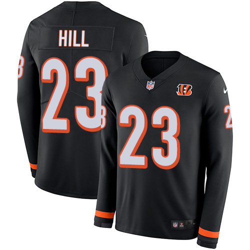 Bengals #23 Daxton Hill Black Team Color Men's Stitched Limited Therma Long Sleeve Jersey cheap jerseys for sale - CheapJerseys.Shop