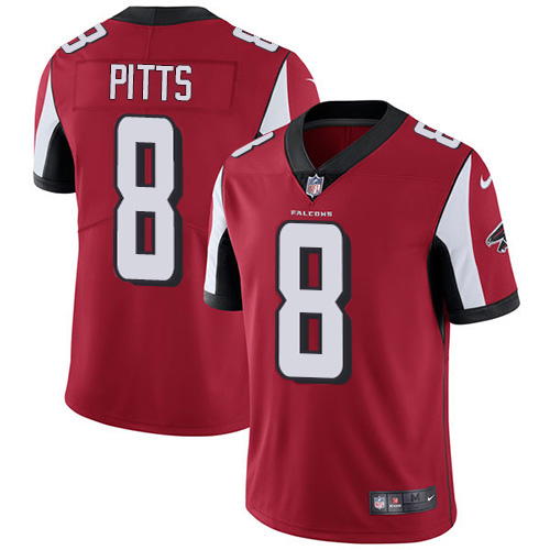 Falcons #8 Kyle Pitts Red Team Color Men's Stitched Vapor Untouchable Limited Jersey cheap jerseys for sale - CheapJerseys.Shop