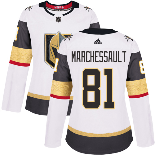 Golden Vegas Golden Knights #81 Jonathan Marchessault White Road Authentic Women's Stitched Jersey Womens cheap jerseys for sale - CheapJerseys.Shop