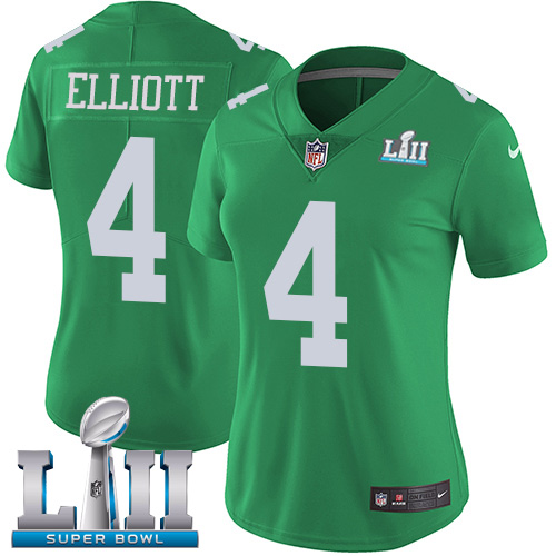 Philadelphia Eagles #4 Jake Elliott Green Super Bowl LII Women's Stitched Limited Rush Jersey Womens cheap jerseys for sale - CheapJerseys.Shop