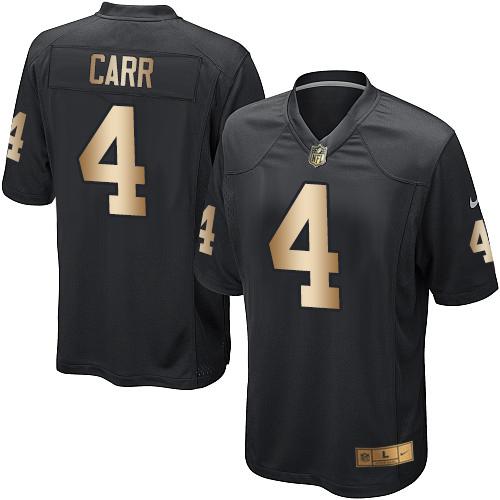 Raiders #4 Derek Carr Black Team Color Youth Stitched Elite Gold Jersey cheap jerseys for sale - CheapJerseys.Shop
