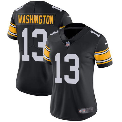 Pittsburgh Steelers #13 James Washington Black Alternate Women's Stitched Vapor Untouchable Limited Jersey Womens cheap jerseys for sale - CheapJerseys.Shop