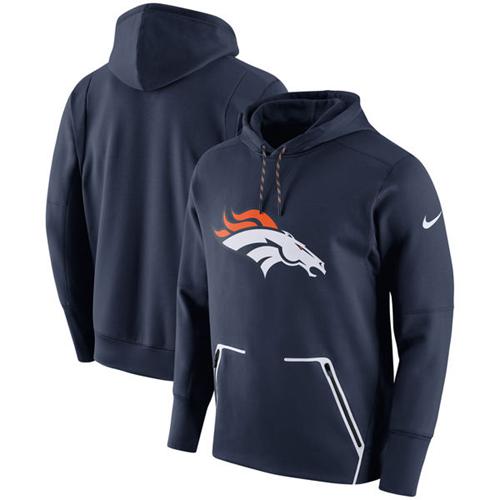 Men's Denver Broncos Navy Champ Drive Vapor Speed Pullover Hoodie cheap jerseys for sale - CheapJerseys.Shop