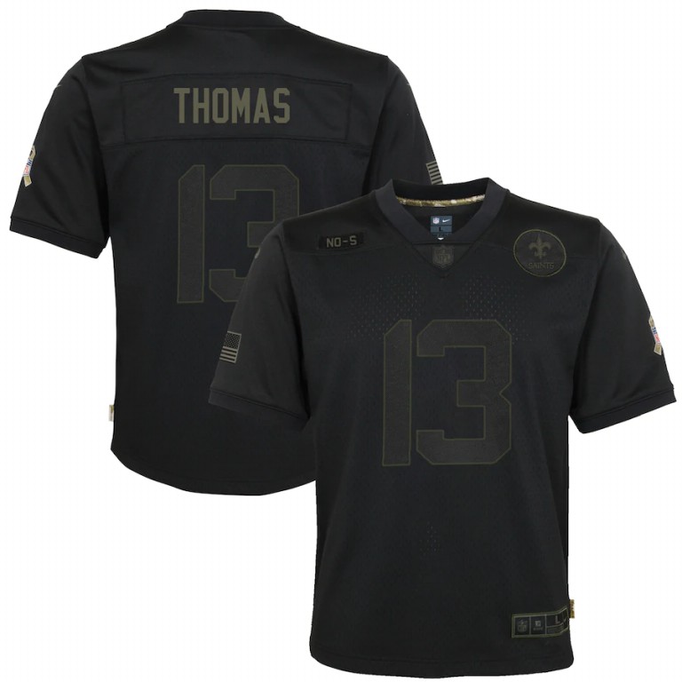 New Orleans Saints #13 Michael Thomas Youth 2020 Salute To Service Game Jersey Black cheap jerseys for sale - CheapJerseys.Shop