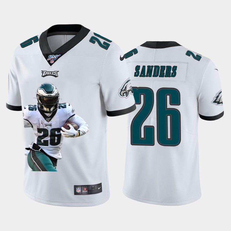 Philadelphia Eagles #26 Miles Sanders Team Hero Vapor Limited 100 Jersey White cheap jerseys for sale - CheapJerseys.Shop