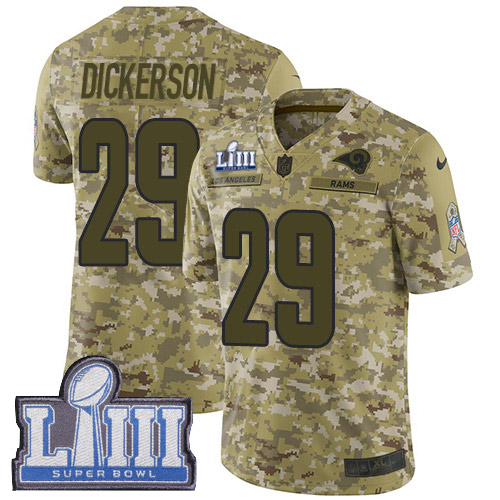 Rams #29 Eric Dickerson Camo Super Bowl LIII Bound Men's Stitched Limited 2018 Salute To Service Jersey cheap jerseys for sale - CheapJerseys.Shop