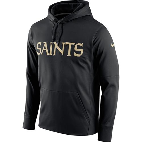 Men's New Orleans Saints Black Circuit Wordmark Essential Performance Pullover Hoodie cheap jerseys for sale - CheapJerseys.Shop