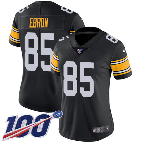 Pittsburgh Steelers #85 Eric Ebron Black Alternate Women's Stitched 100th Season Vapor Untouchable Limited Jersey Womens cheap jerseys for sale - CheapJerseys.Shop