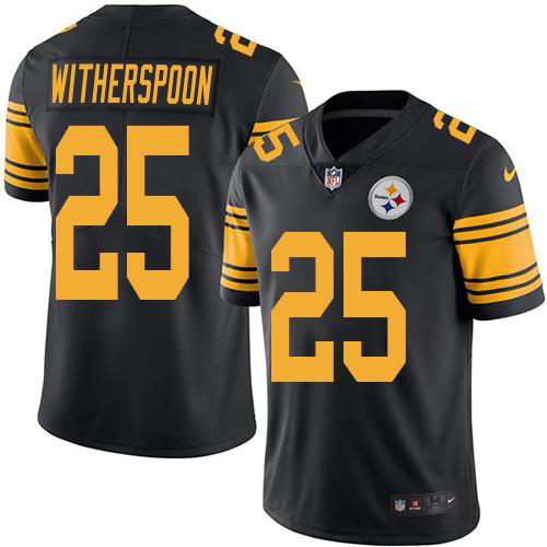 Steelers #25 Ahkello Witherspoon Black Men's Stitched Limited Rush Jersey cheap jerseys for sale - CheapJerseys.Shop