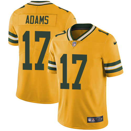 Packers #17 Davante Adams Yellow Youth Stitched Limited Rush Jersey cheap jerseys for sale - CheapJerseys.Shop